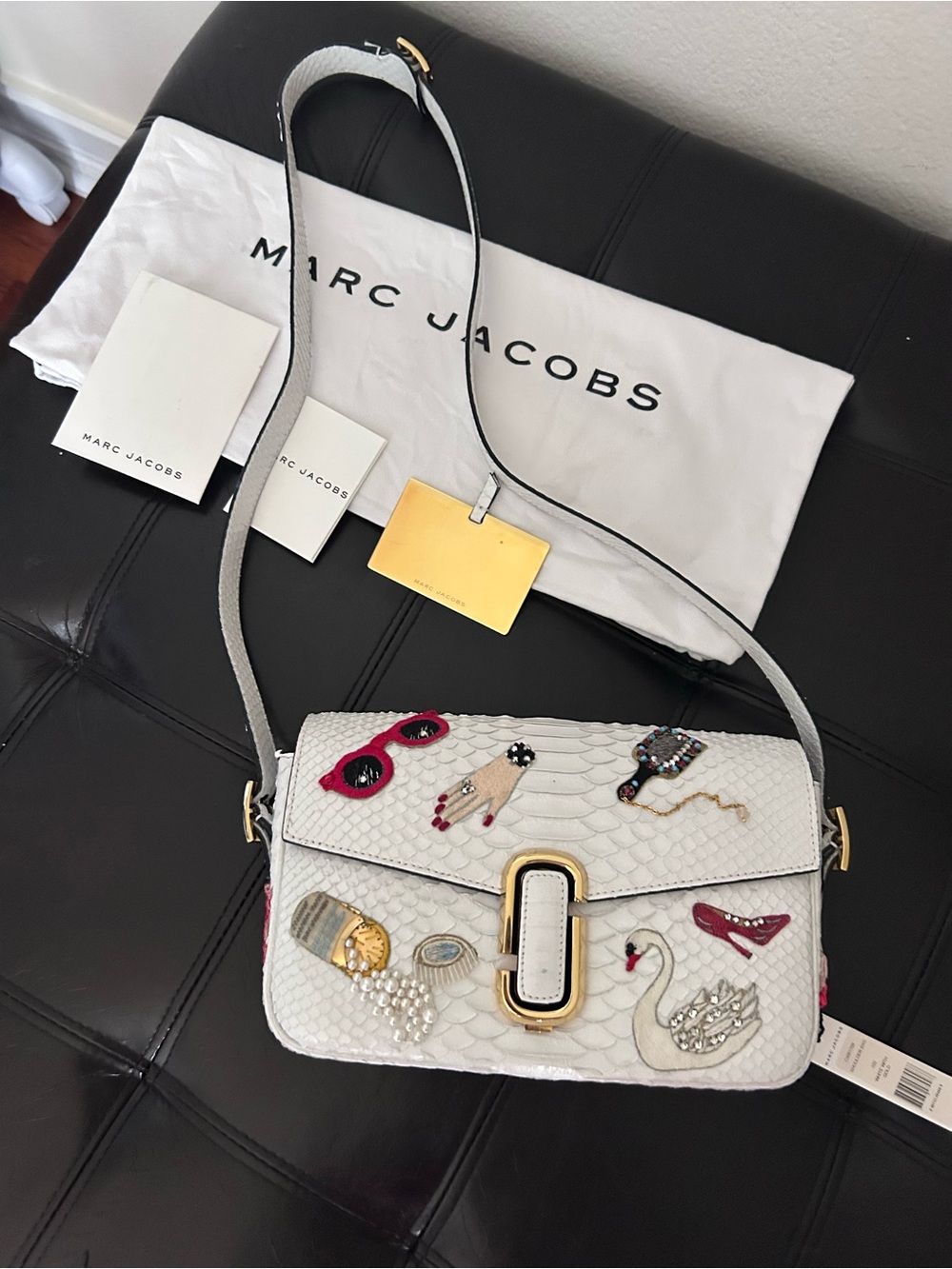 NWT The Marc Jacobs Embroidery Opulent Python Handbag -Read Description-